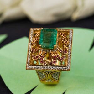 18k emerald ring
