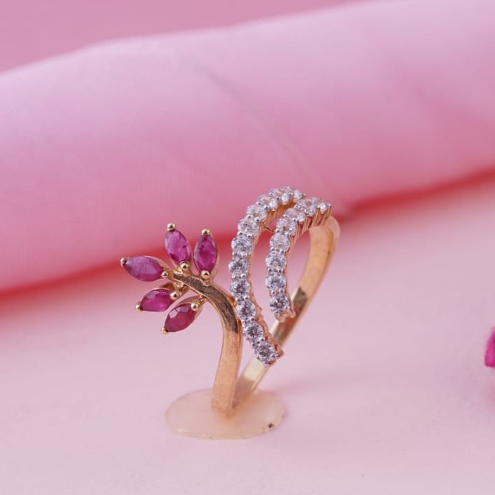 18KT Aurora pink ring