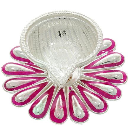 Fancy Silver Diya