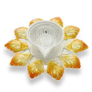Attractive Silver Flower Diya