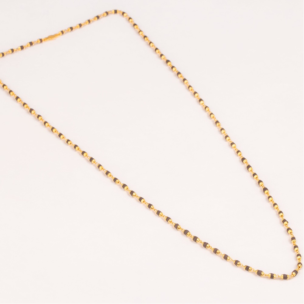 Enchanting 22kt gold tulsi mala design