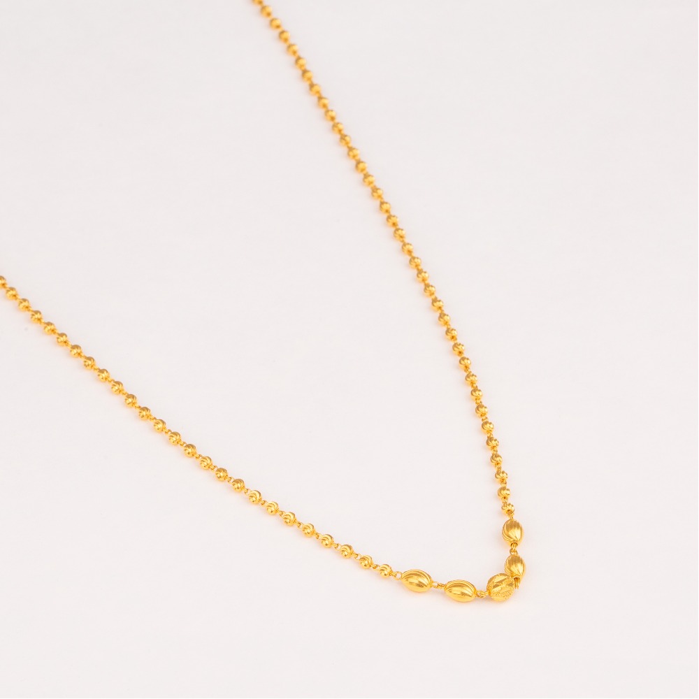 Designer 22kt gold motif mala