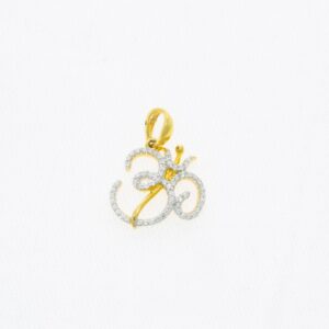 Spiritual 18kt gold om pendant