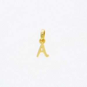 A letter 22kt gold pendant