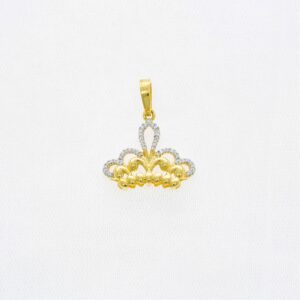 Princess 18kt crown gold pendant
