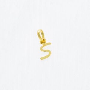 Simple 18kt Gold S Alphabet