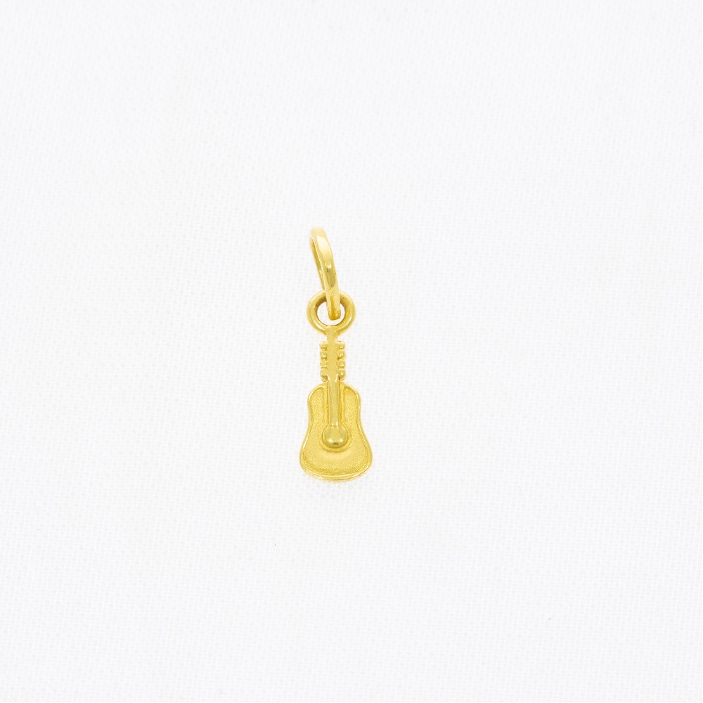 Musical 22kt Gold Guitar Pendant