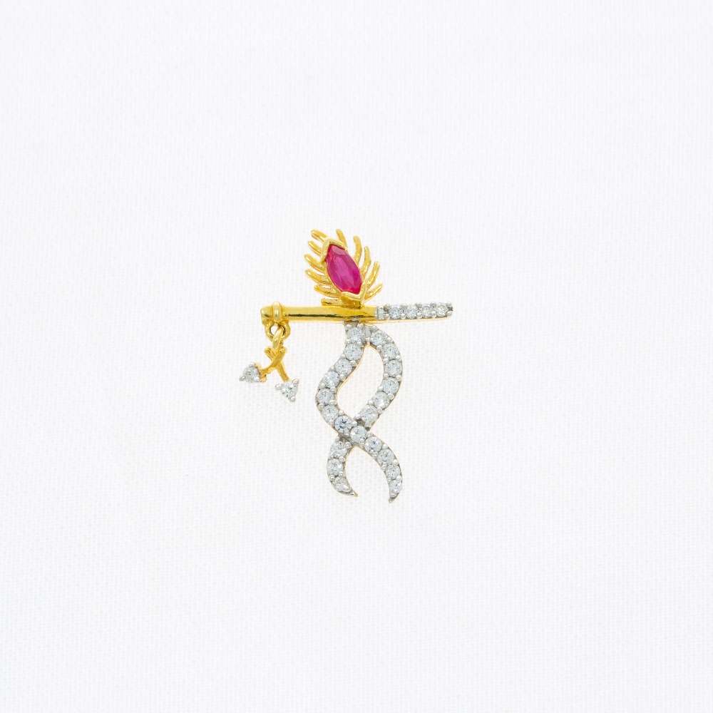 Melodious 22kt Gold Flute Pendant