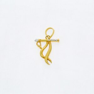 22kt Gold Lord Krishna Flute Pendant