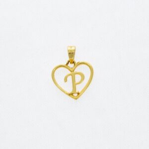 Alphabet P 22kt Gold Pendant Design