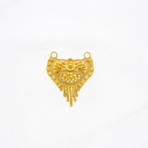 22kt Gold Calcutti Pattern Mangalsutra pendant