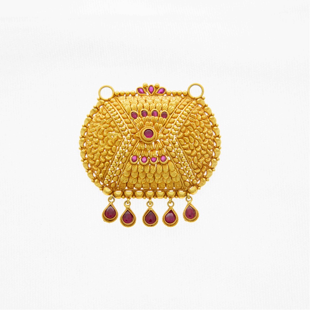Marvellous Gold Temple 22kt Mangalsutra Pendant
