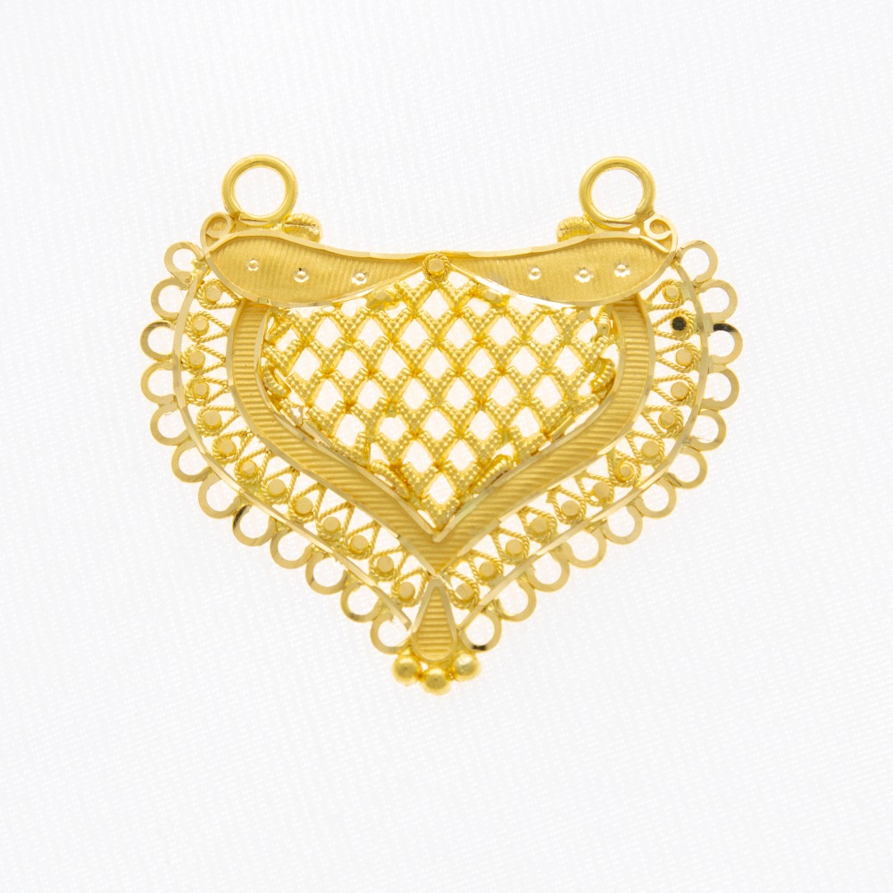 22kt Gold Kalkati Filigree Mangalsutra Pendant