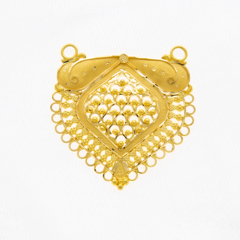 22kt Gold Kalkati Paan Mangalsutra Pendant