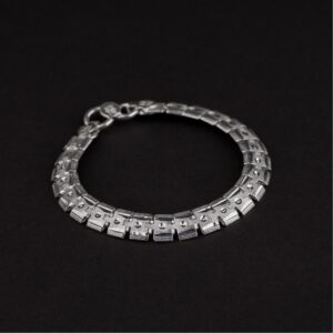 Silver Intricate Interlock Men Bracelet