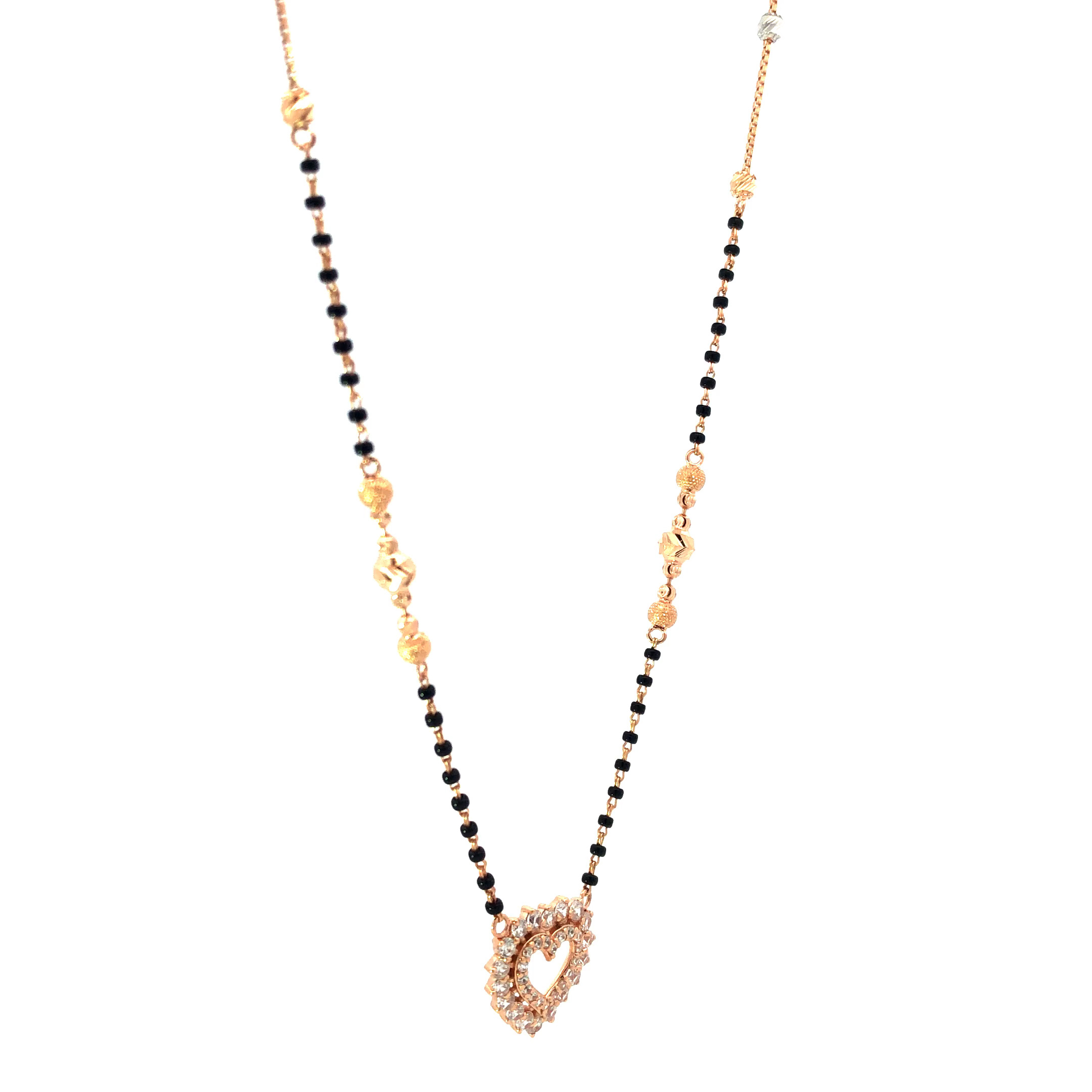 18kt Gold Mini Heart Short Mangalsutra