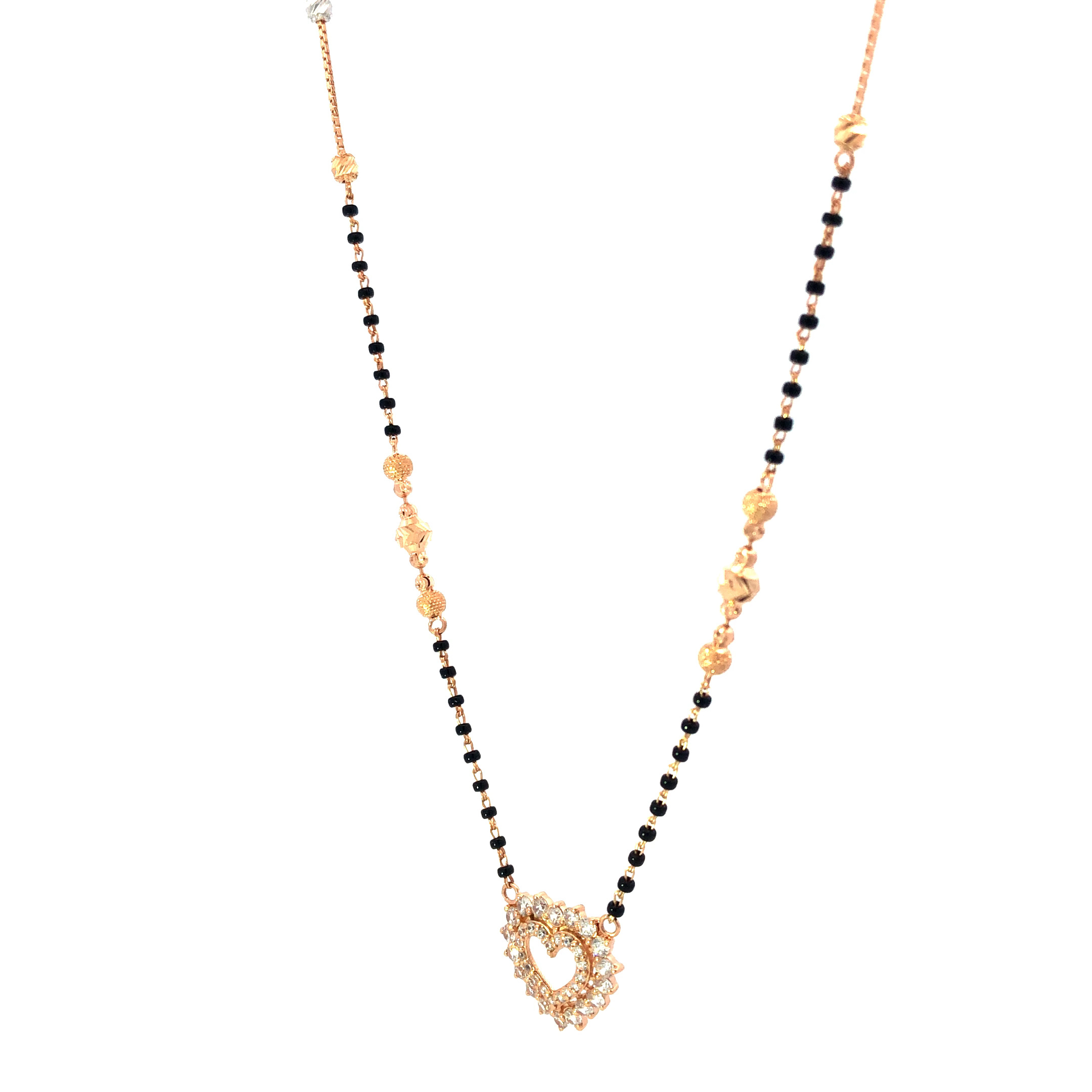 18kt Gold Mini Heart Short Mangalsutra