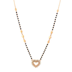 18kt Gold Mini Heart Short Mangalsutra