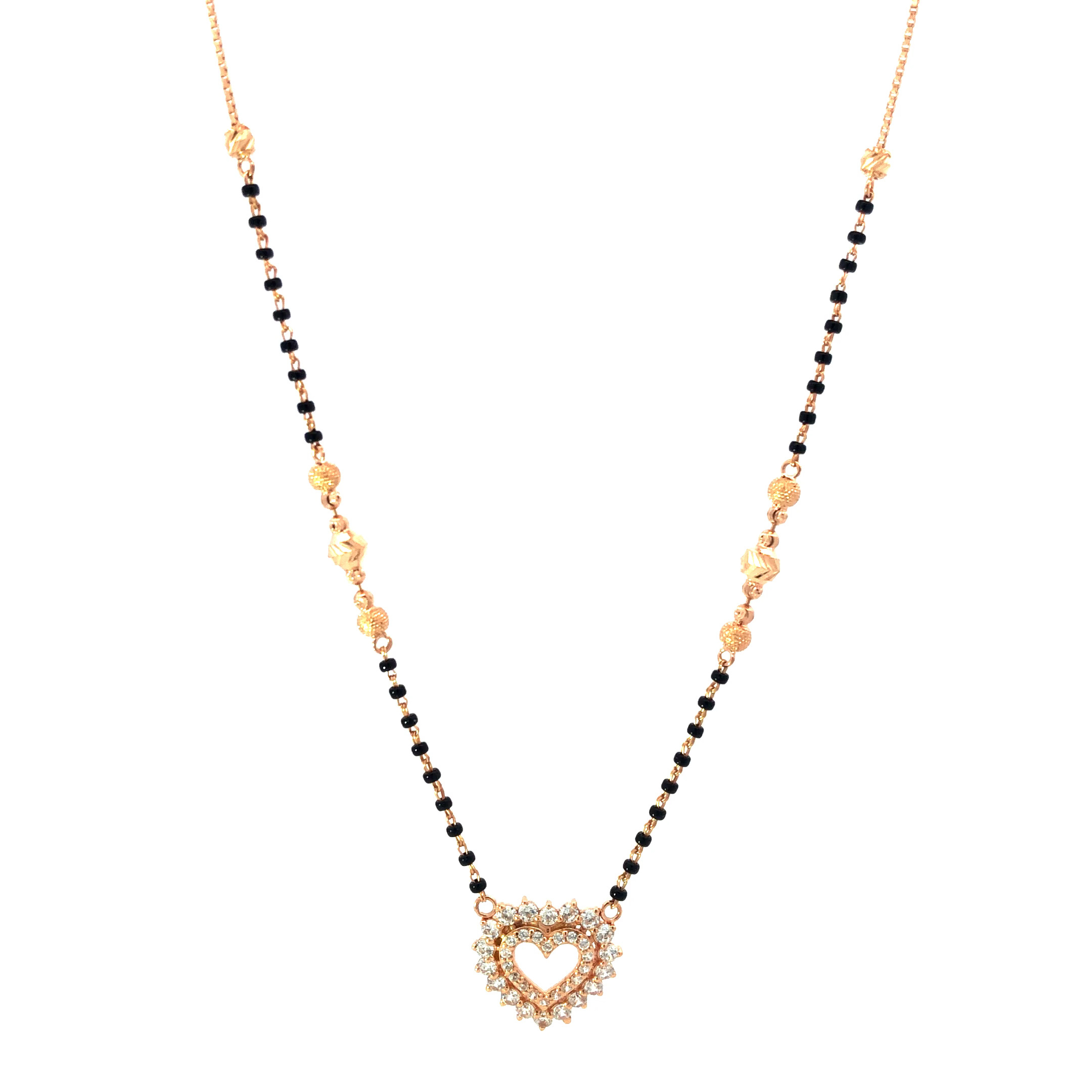 18kt Gold Mini Heart Short Mangalsutra