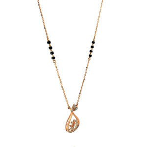 18kt Diamond Merry Go Drop Mangalsutra In Rosegold