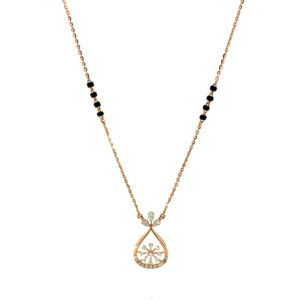 18kt Diamond Merry Go Drop Mangalsutra In Rosegold