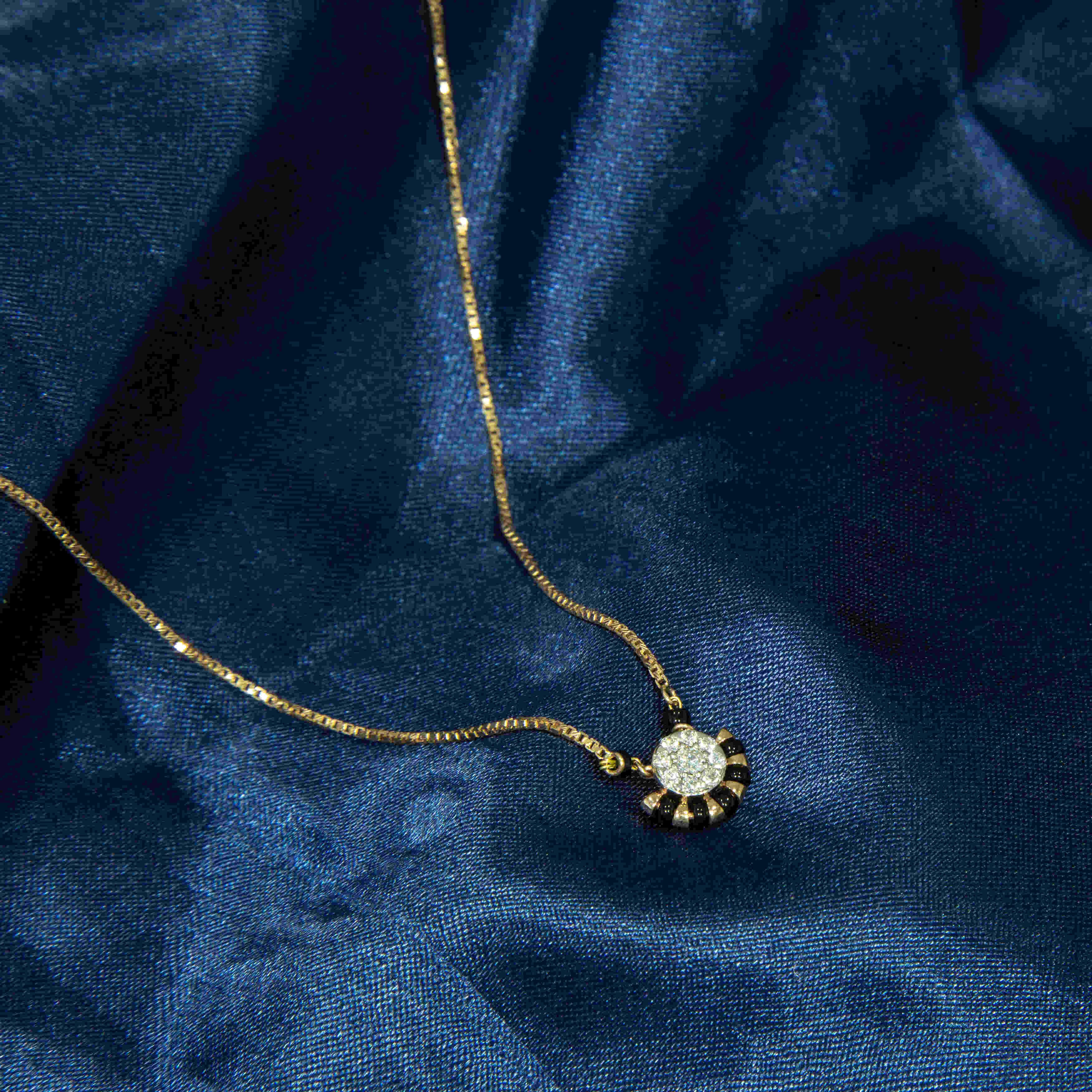 18kt diamond minimalistic mangalsutra