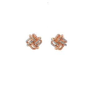 18kt diamond tangled stud earrings