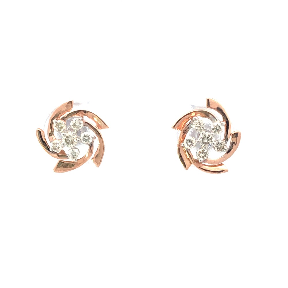 14kt diamond studs in rosegold