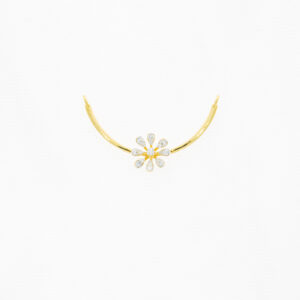 Simple 18kt diamond mangalsutra pendant