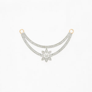 14kt diamond mangalsutra pendant in rosegold