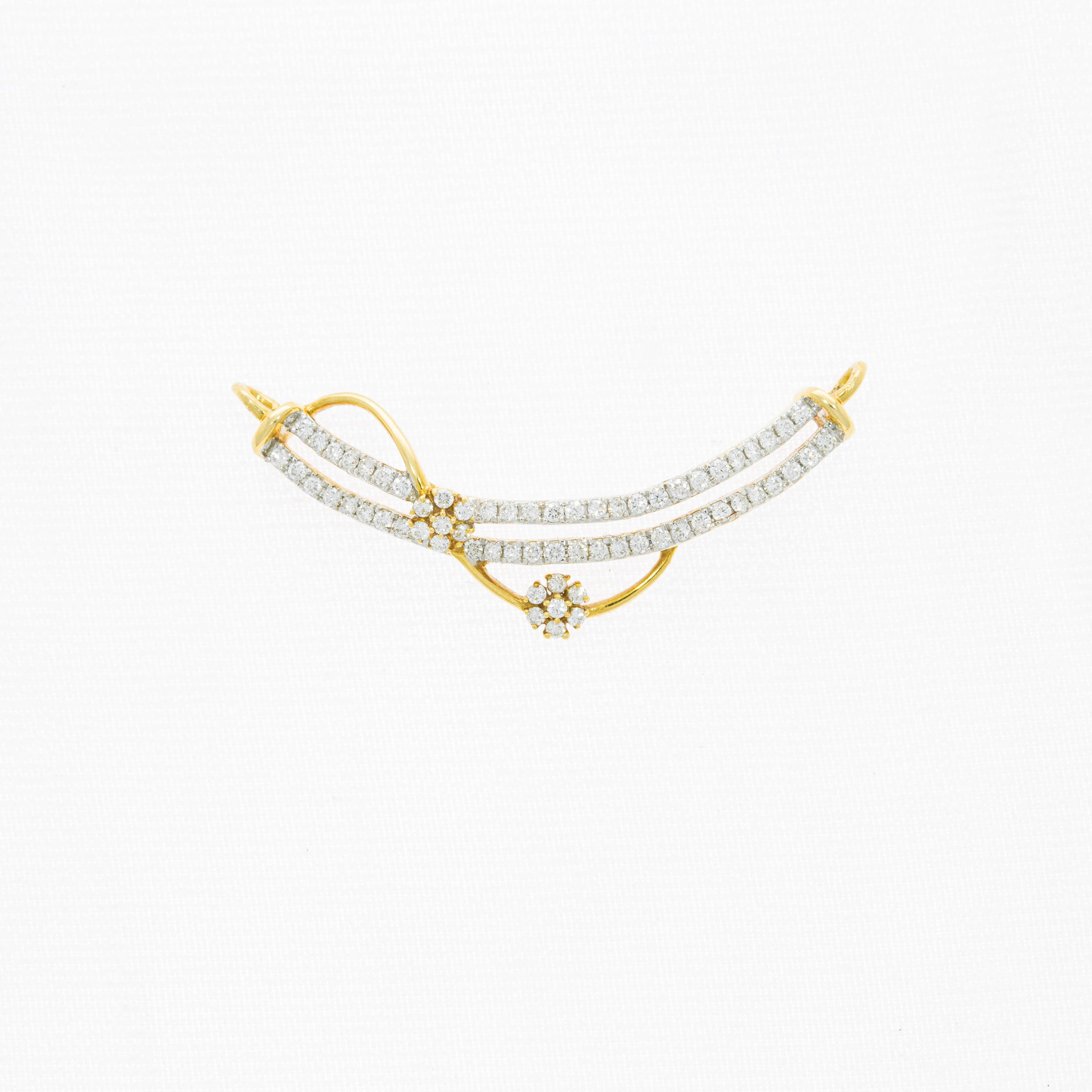 Rosegold Diamond Mangalsutra Pendant