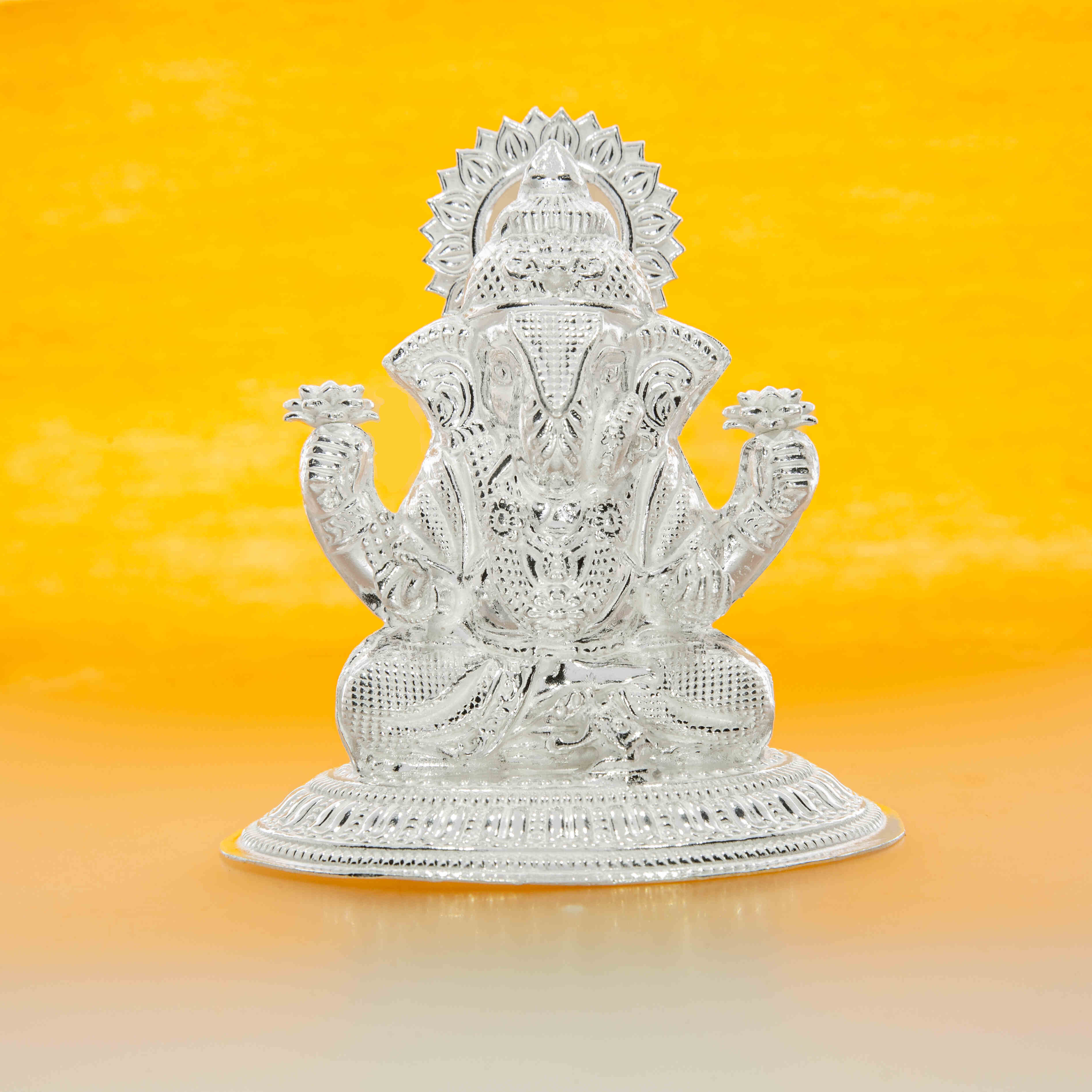 Lord Ganpati Silver Idol