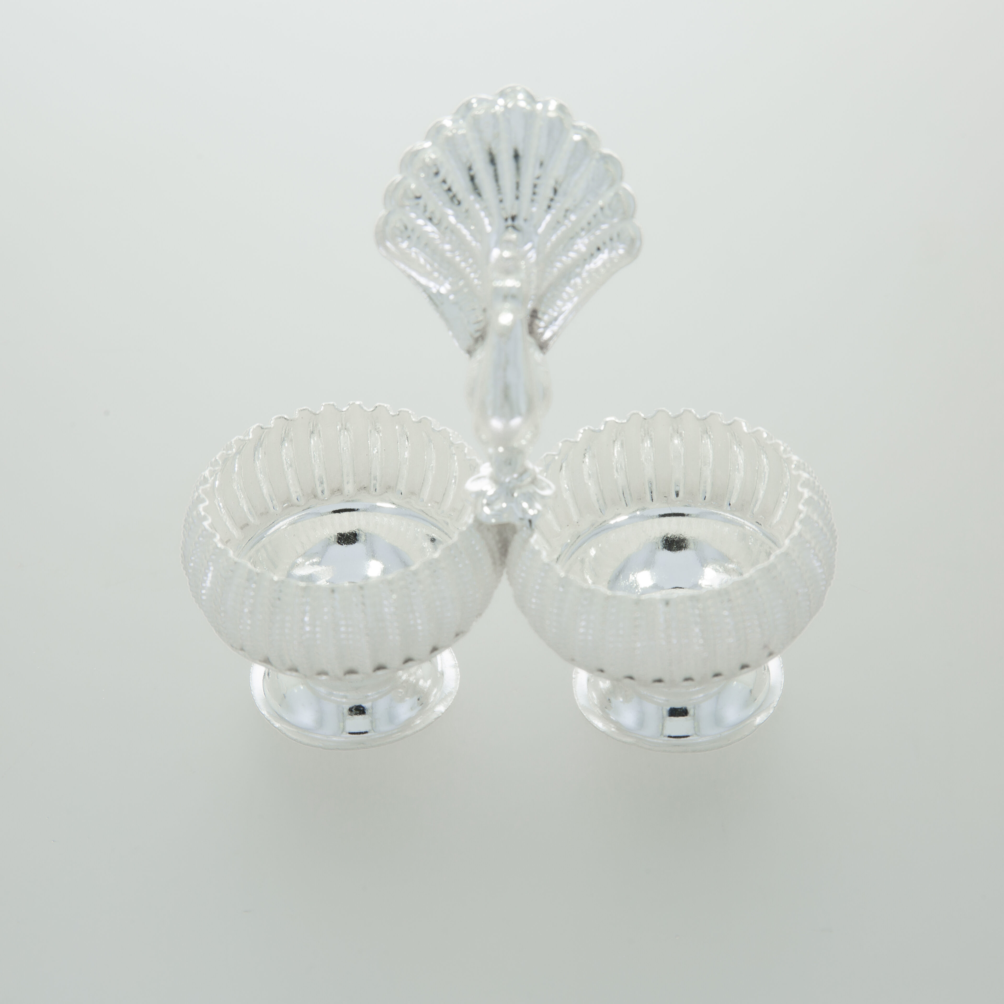 Fancy Silver Haldi Kumkum Holder