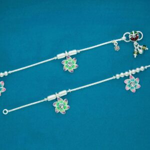 Silver Flower Design Payal