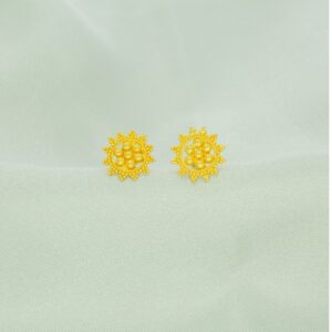 22kt calcutti pattern gold earirngs