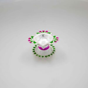Decorative Silver Diya Design