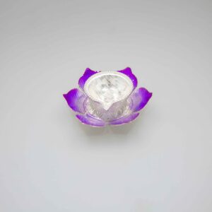Purplish Color Enchanting Silver Diya
