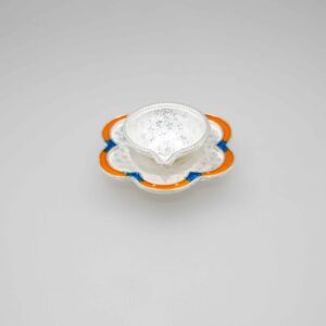 Silver Flower Pattern Diya