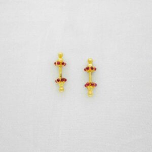 Red Stone 18kt Gold Bugadi