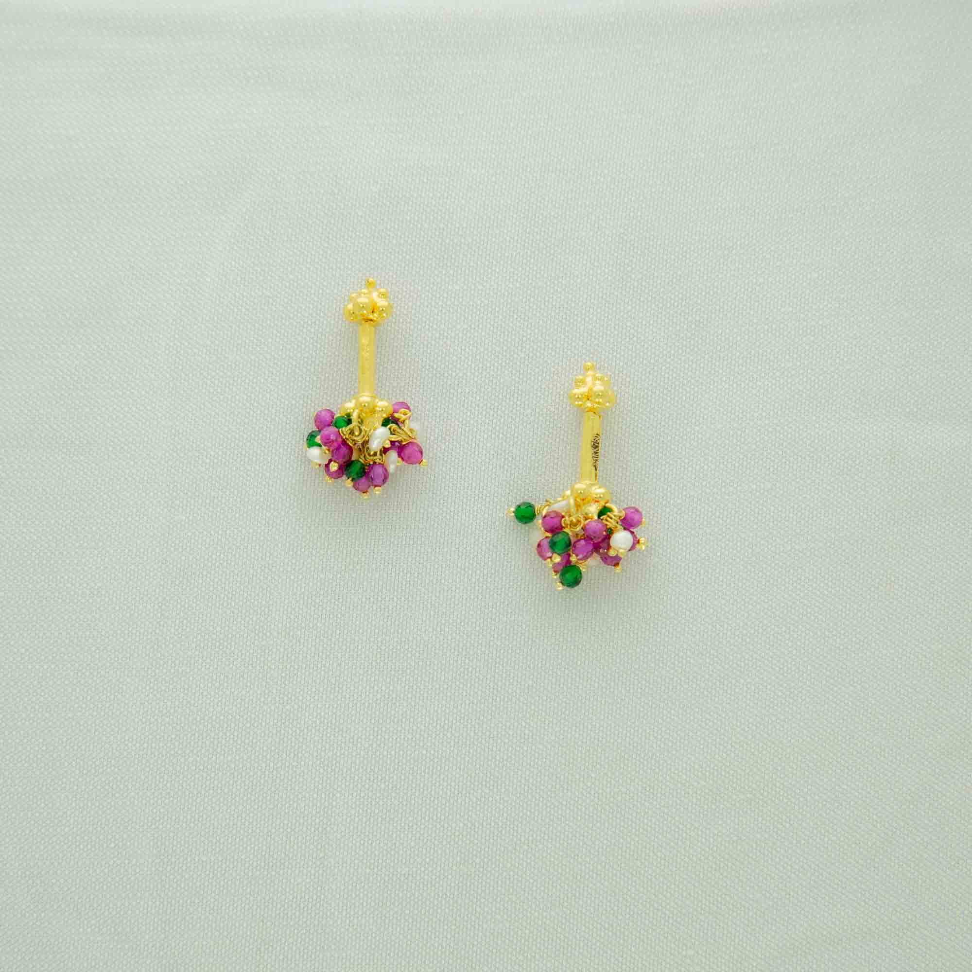 Colorful Crystals 18kt Gold Bugadi