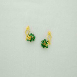 Traditional Green Crystal Gold Bugadi