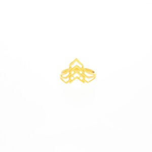 Four Layer Arch Shape Gold Ring Design