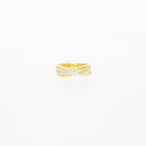 Crisscross Charisma 22kt Gold Ring