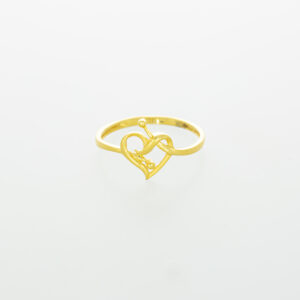 Delicate 22kt Gold Heart Ring