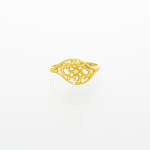 Simple Flower 22kt Gold Ring