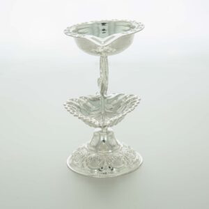 Gorgeous Doubly Layer Silver Diya