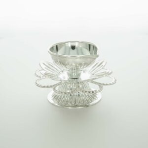 Enchanting Silver Flower Diya Design