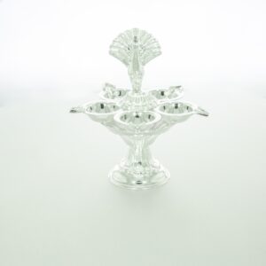 Fancy Silver Peacock Deepam