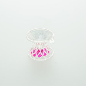Pinkish Silver Diya Design
