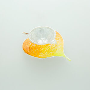 Yellow Color Silver Peepal Oil Lamp